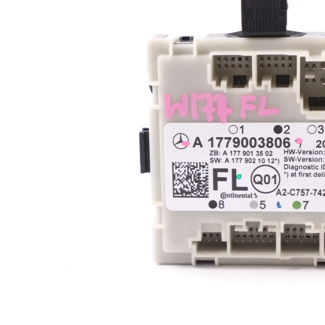 Türmodul vorne links Steuergerät für Mercedes C118 W177 W247 mit Teilenummer A1779003806 Mercedes C118 W177 W247 Türmodul vorne links Steuergerät - SKU A1779003806 - Teilenummer A1779003806