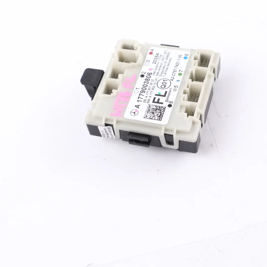 Türmodul vorne links Steuergerät für Mercedes C118 W177 W247 mit Teilenummer A1779003806 Mercedes C118 W177 W247 Türmodul vorne links Steuergerät - SKU A1779003806 - Teilenummer A1779003806
