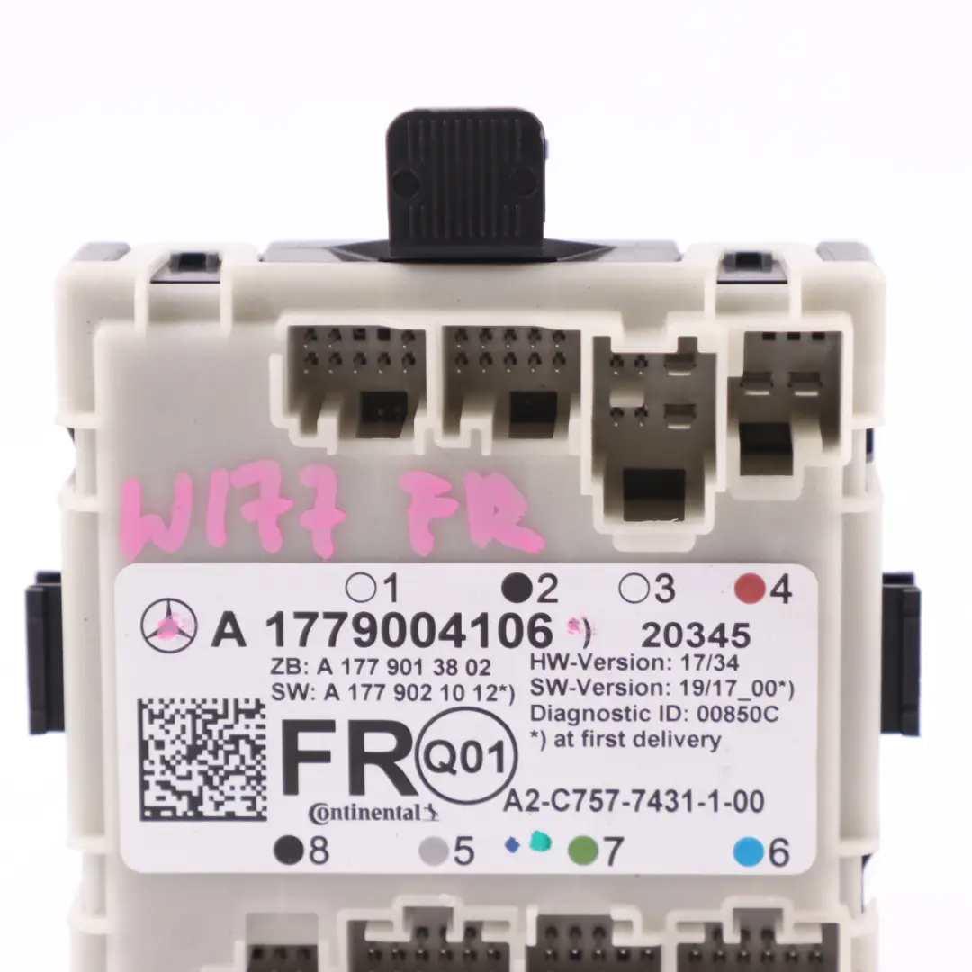 Modulo porta Unità controlo anteriore destra per Mercedes C118 W177 W247 con numero di parte A1779004106 Mercedes C118 W177 W247 Modulo porta Unità controlo anteriore destra - SKU A1779004106 - Numero di parte A1779004106