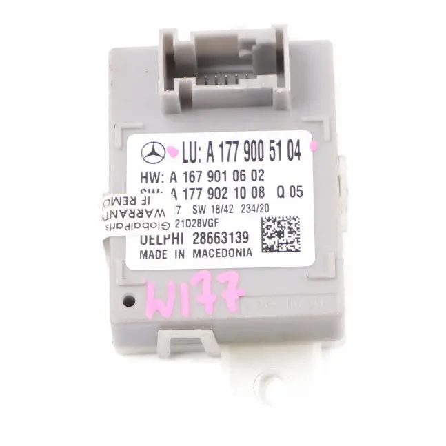 Umgebungsbeleuchtung Steuergerät ECU für Mercedes W177 mit Teilenummer A1779005104 Mercedes W177 Umgebungsbeleuchtung Steuergerät ECU - SKU A1779005104 - Teilenummer A1779005104