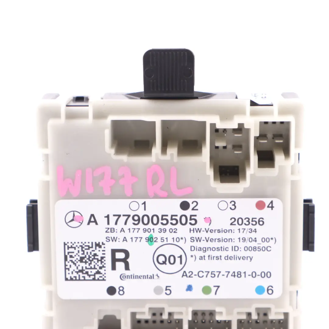 Door Module Mercedes W177 W247 Rear Left Right N/O/S Control Unit to with Part number A1779005505 Door Module Mercedes W177 W247 Rear Left Right N/O/S Control Unit - SKU A1779005505 - Part number A1779005505