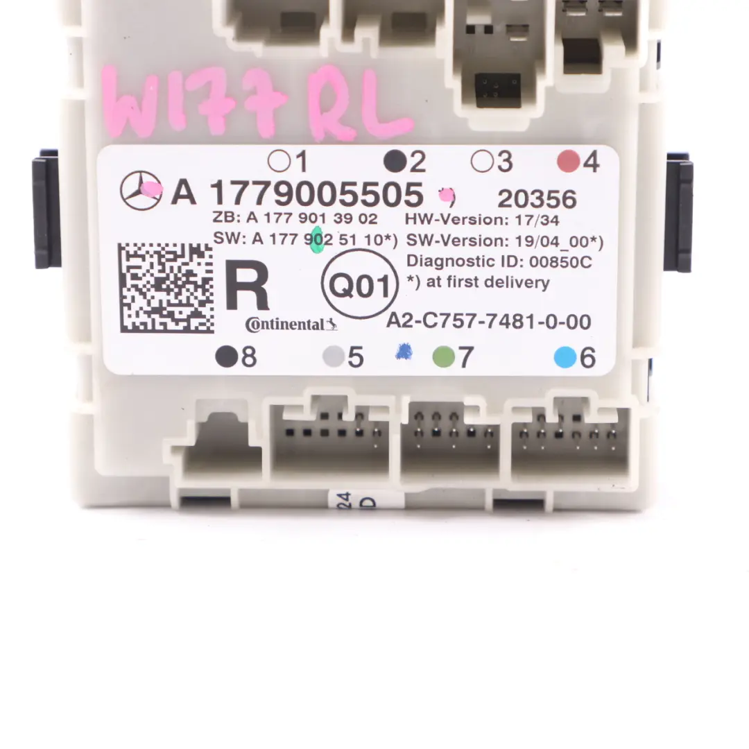 Door Module Mercedes W177 W247 Rear Left Right N/O/S Control Unit  - SKU A1779005505 - Part number A1779005505