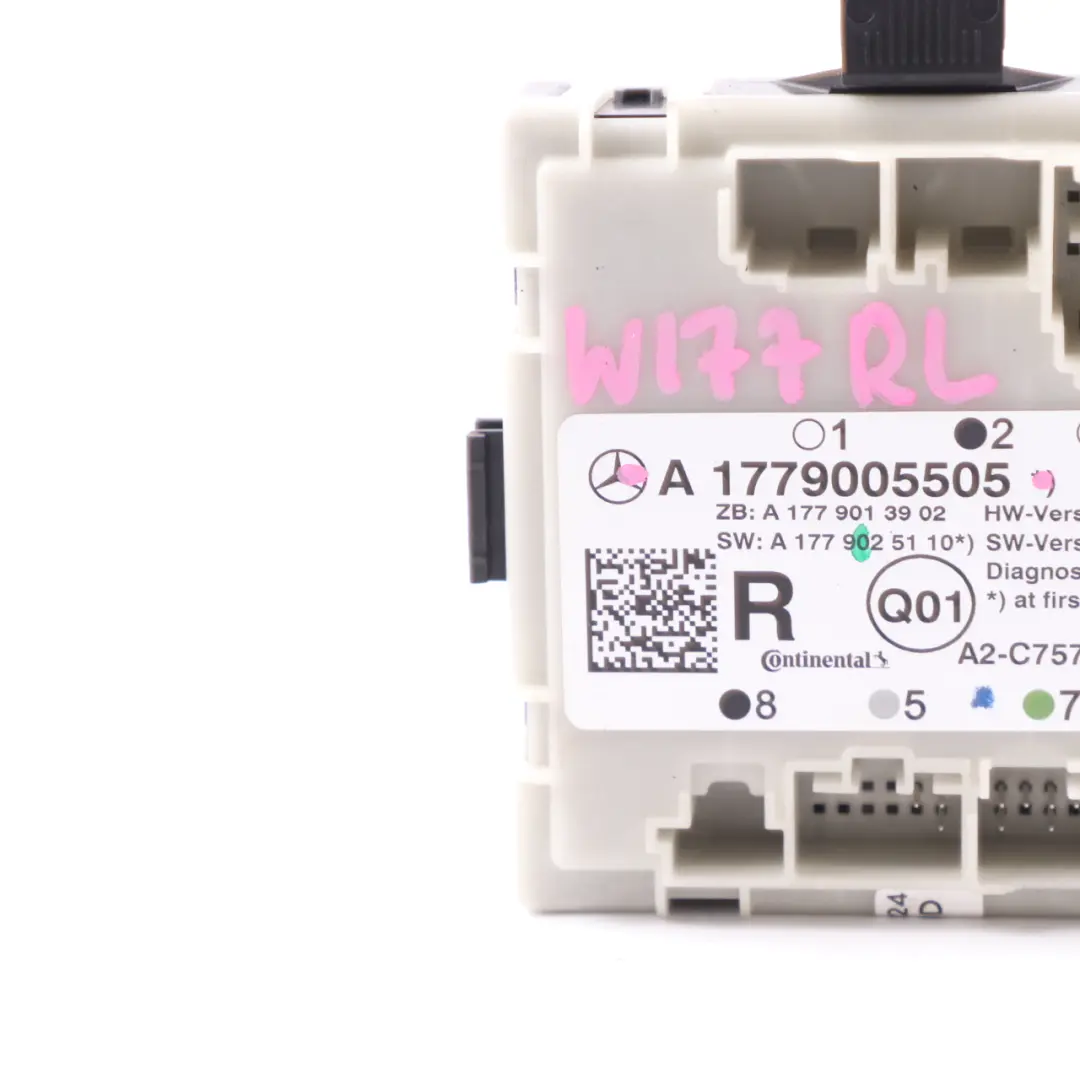 Door Module Mercedes W177 W247 Rear Left Right N/O/S Control Unit to with Part number A1779005505 Door Module Mercedes W177 W247 Rear Left Right N/O/S Control Unit - SKU A1779005505 - Part number A1779005505