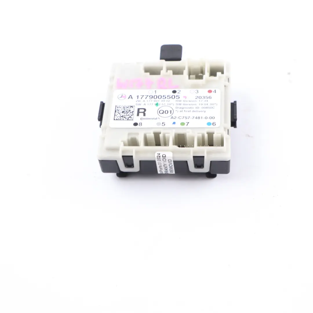 Door Module Mercedes W177 W247 Rear Left Right N/O/S Control Unit to with Part number A1779005505 Door Module Mercedes W177 W247 Rear Left Right N/O/S Control Unit - SKU A1779005505 - Part number A1779005505