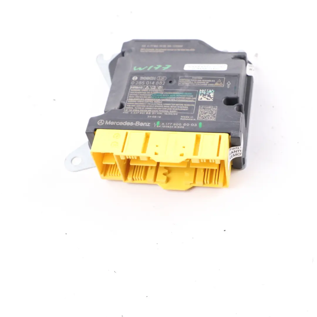 SRS Module Mercedes W177 Safety Belt Tensioner Airbag Control to with Part number A1779006003 SRS Module Mercedes W177 Safety Belt Tensioner Airbag Control - SKU A1779006003 - Part number A1779006003