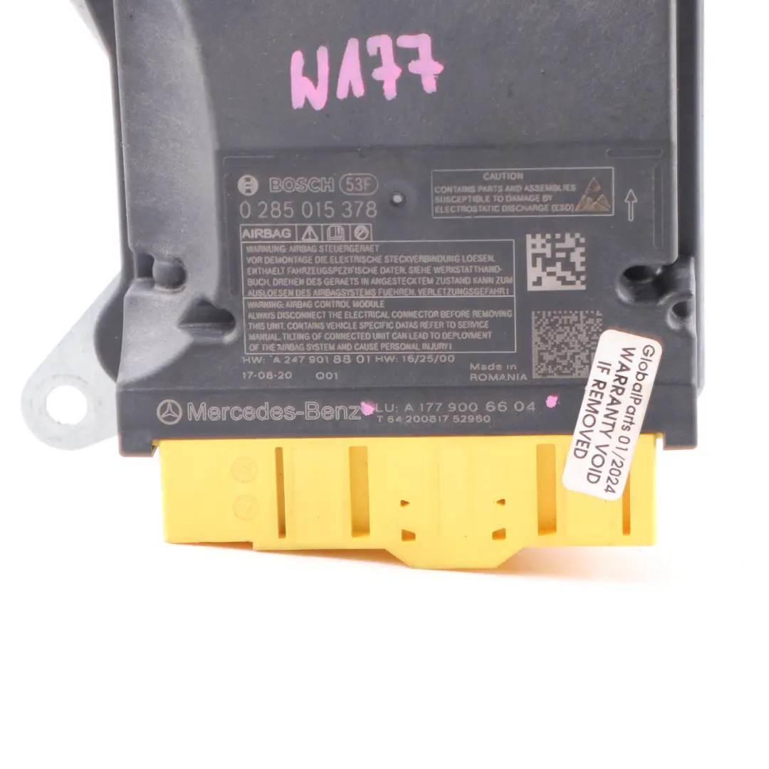 Mercedes W246 Module commande rétracteur Verrouillage de la ceinture d'airbag - SKU A1779006604 - Numéro de pièce A1779006604