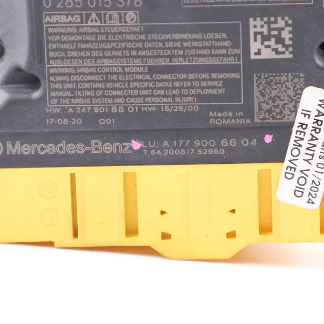 Módulo control del retractor bloqueo del cinturón del A2469006018 para Mercedes W246 con número de pieza A1779006604 Mercedes W246 Módulo control del retractor bloqueo del cinturón del A2469006018 - SKU A1779006604 - Número de pieza A1779006604