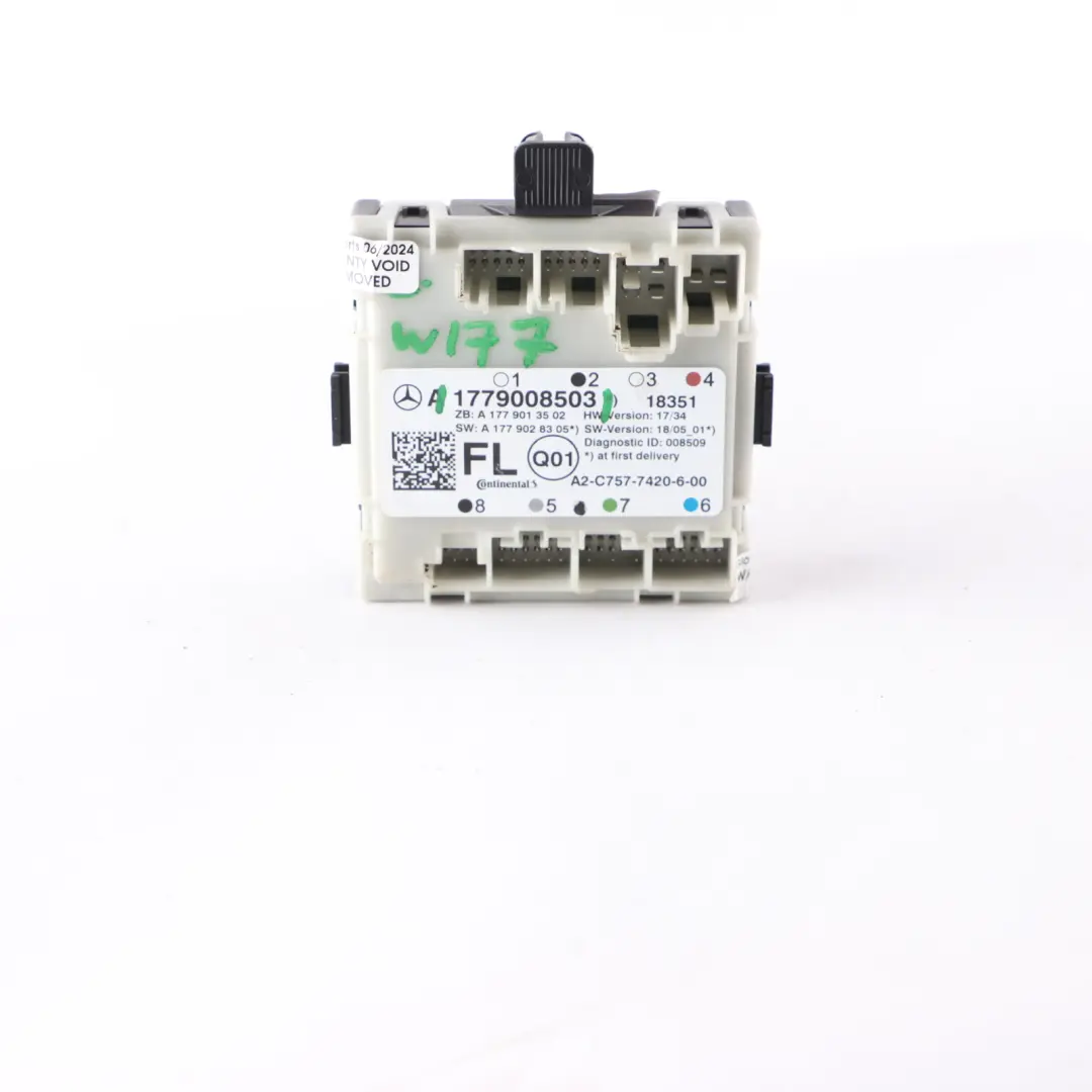 Class W177 Door Control Module Front Left to Mercedes A with Part number A1779008503 Mercedes A Class W177 Door Control Module Front Left - SKU A1779008503 - Part number A1779008503