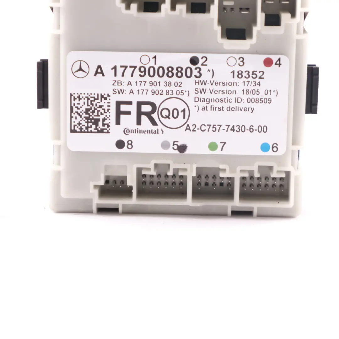 Door Control Module ECU Front Right O/S to Mercedes W177 with Part number A1779008803 Mercedes W177 Door Control Module ECU Front Right O/S - SKU A1779008803 - Part number A1779008803