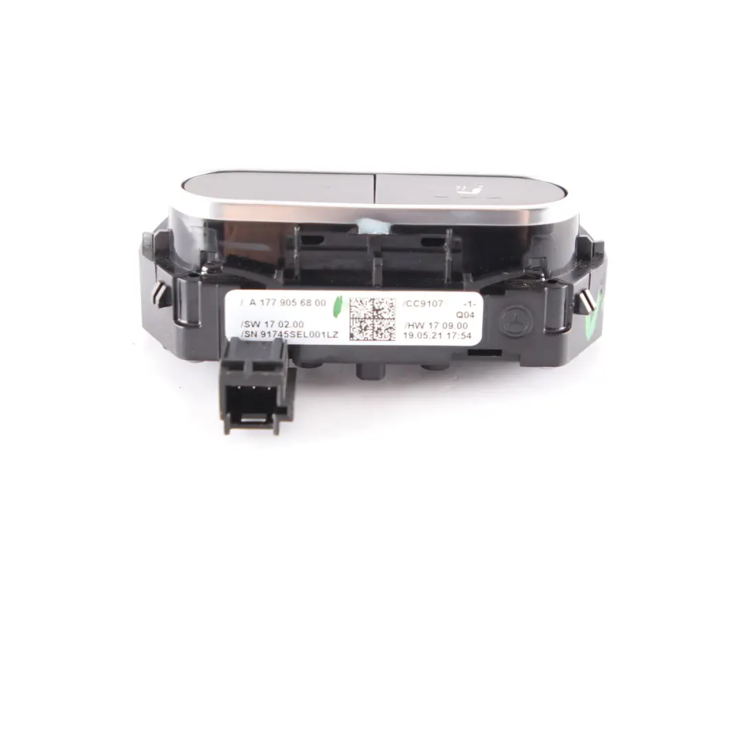 Interruptor del asiento delantero derecho calefactado para Mercedes W177 con número de pieza A1779056800 Mercedes W177 Interruptor del asiento delantero derecho calefactado - SKU A1779056800 - Número de pieza A1779056800