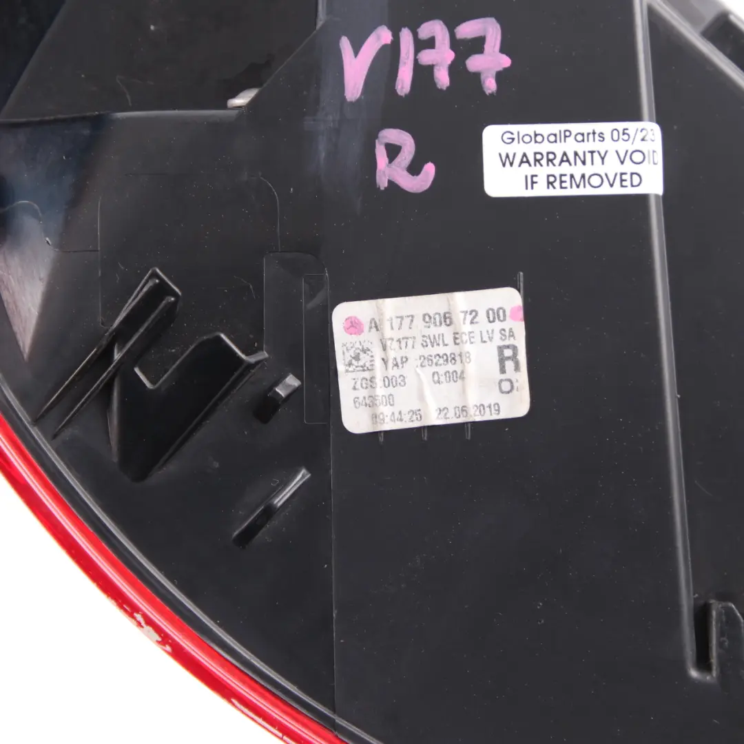 Mercedes V177 Lampa Klapy Bagażnika Prawa Tylna Prawy Tył - SKU A1779067200 - Numer Części A1779067200