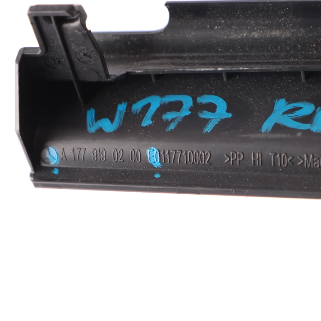 Mercedes C118 W177 Rear Seat Rail Trim Cover Right O/S - SKU A1779190200 - Part number A1779190200