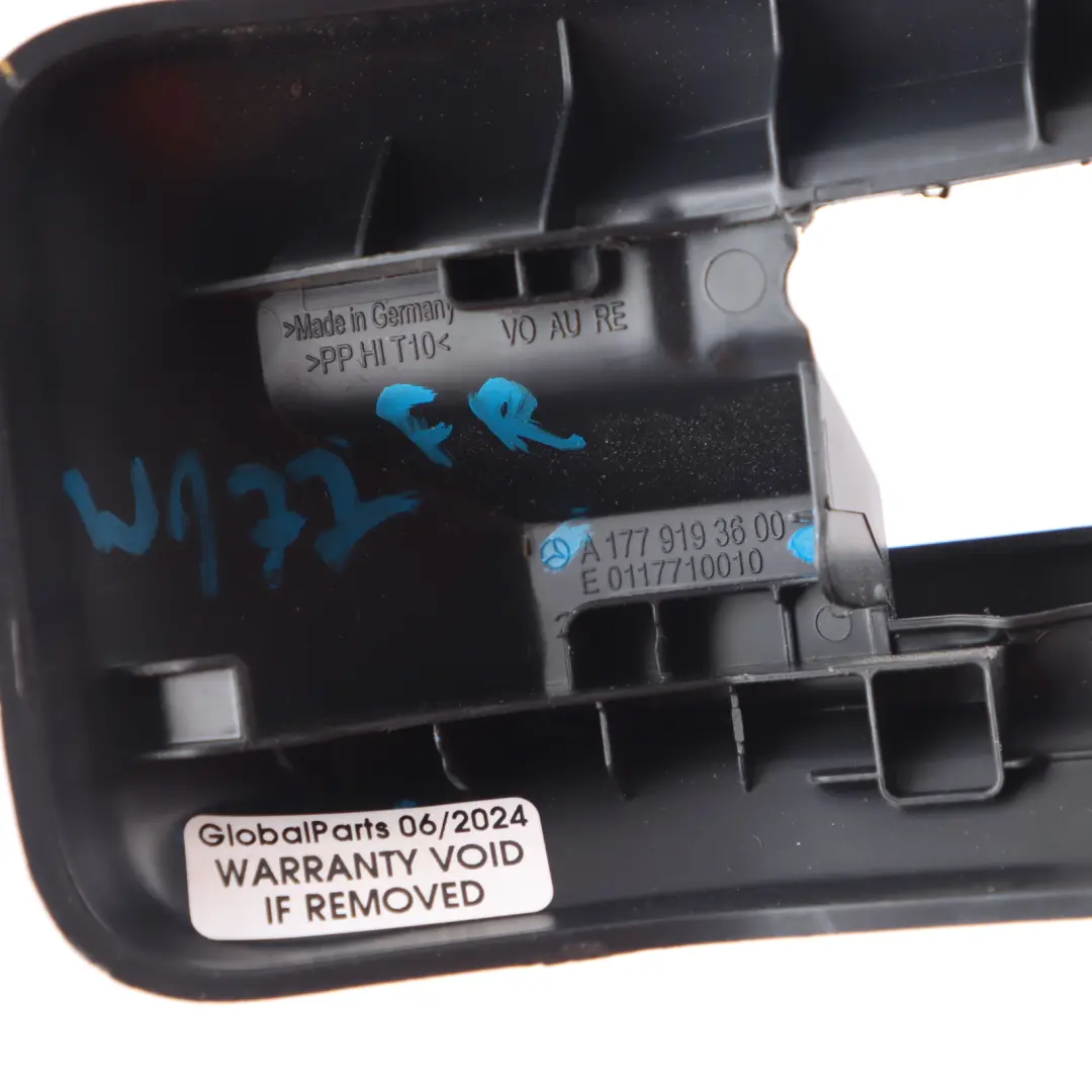 Mercedes-Benz W177 Front Right Seat Rail Cover Trim to with Part number A1779193600 Mercedes-Benz W177 Front Right Seat Rail Cover Trim - SKU A1779193600 - Part number A1779193600