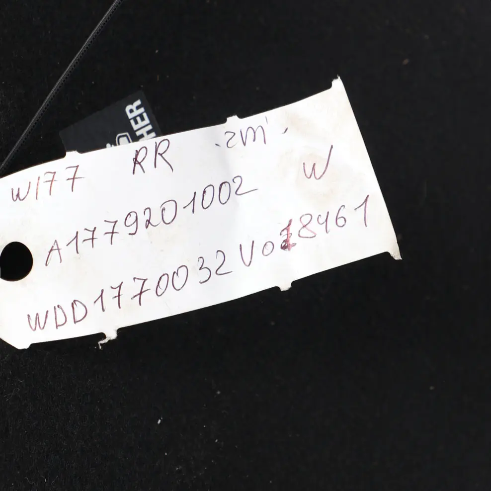 Mercedes C118 W177 Oparcie Fotela Prawy Tył Tkanina Skóra Czarny - SKU A1779201002 - Numer Części A1779201002