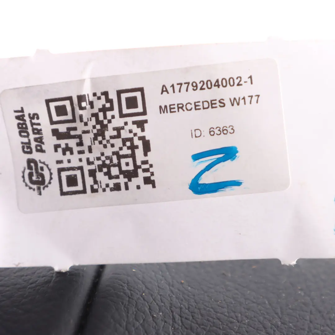 Backrest Cover Rear Right O/S Black Leather to Mercedes V177 Seat with Part number A1779204002 Mercedes V177 Seat Backrest Cover Rear Right O/S Black Leather - SKU A1779204002-1 - Part number A1779204002