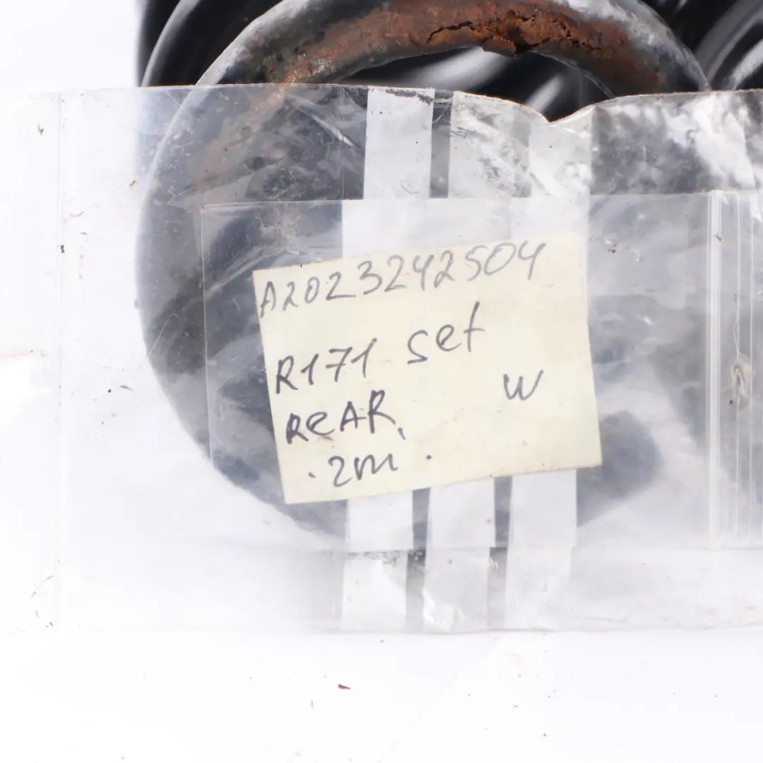 molla elicoidale sospensione posteriore sinistra destra set per Mercedes R171 W203 con numero di parte A2023242504 Mercedes R171 W203 molla elicoidale sospensione posteriore sinistra destra set - SKU A2023242504 - Numero di parte A2023242504
