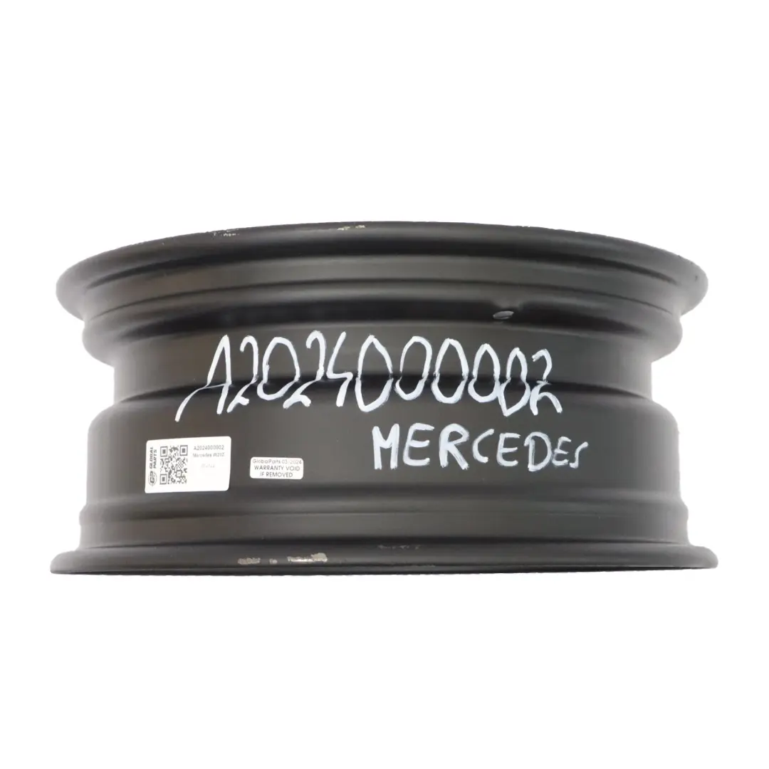 Cerchio in acciaio nero 15" 6J ET:31 per Mercedes W202 con numero di parte A2024000002 Mercedes W202 Cerchio in acciaio nero 15" 6J ET:31 - SKU A2024000002-1 - Numero di parte A2024000002