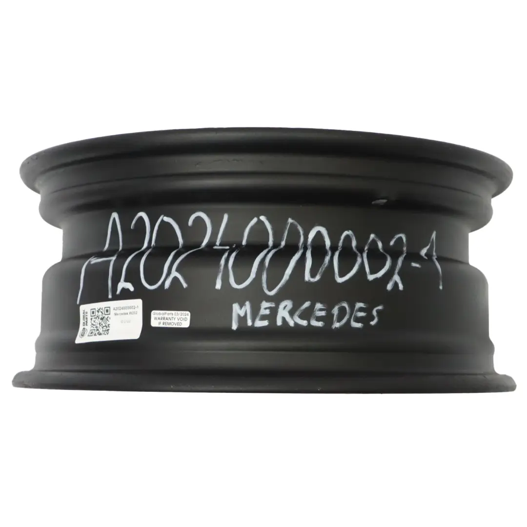Llanta de acero negro Mercedes W202 15" 6J ET:31 para con número de pieza A2024000002 Llanta de acero negro Mercedes W202 15" 6J ET:31 - SKU A2024000002-1 - Número de pieza A2024000002