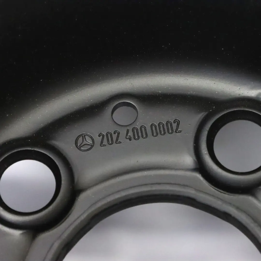 Mercedes W202 Black Steel Wheel Rim 15" 6J ET:31 - SKU A2024000002-1 - Part number A2024000002