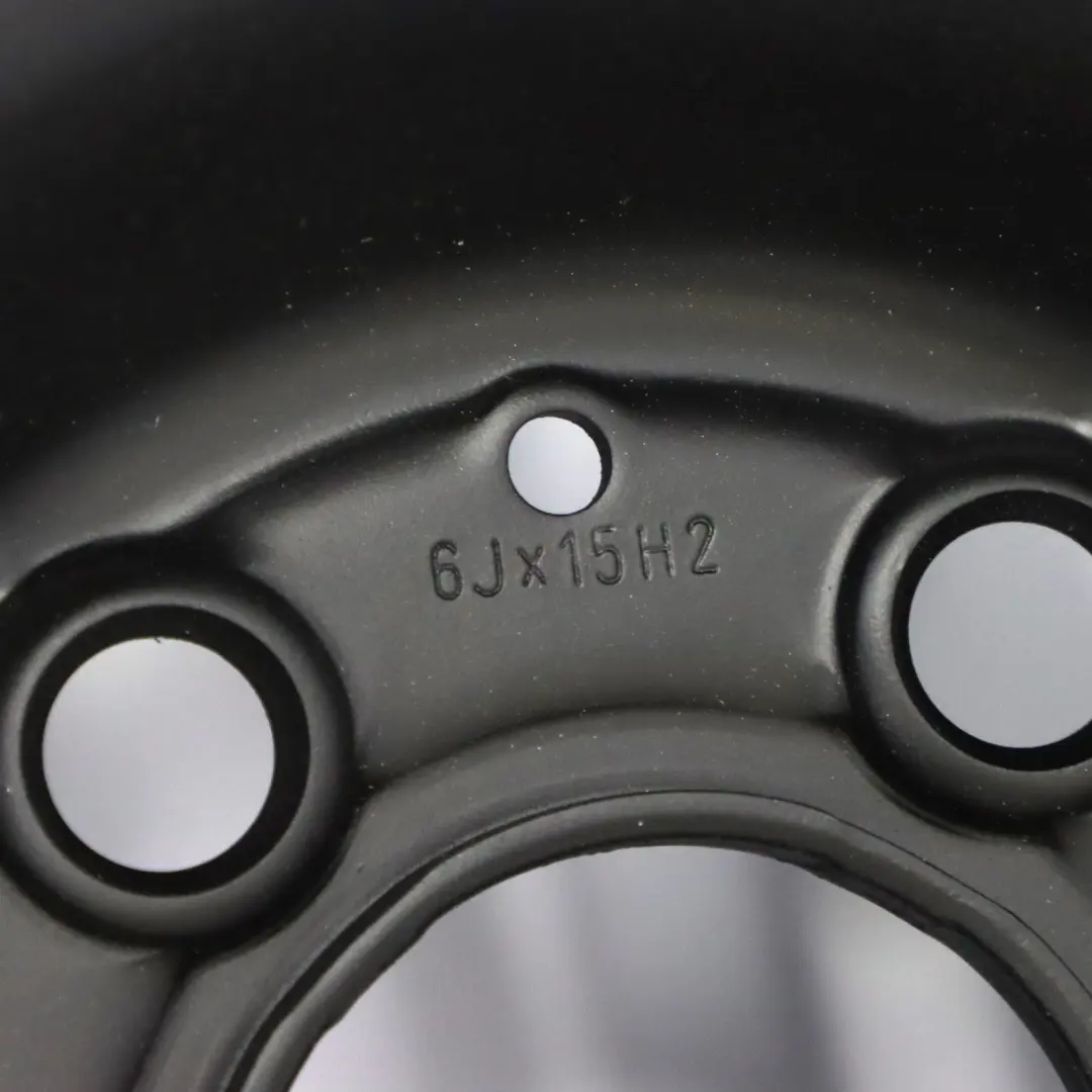 Mercedes W202 Black Steel Wheel Rim 15" 6J ET:31 - SKU A2024000002-1 - Part number A2024000002