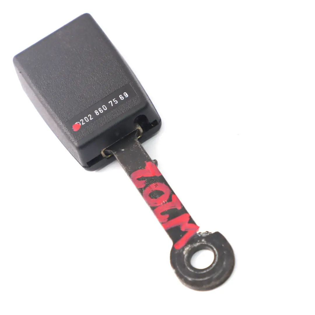 Mercedes W202 Hebilla cinturón seguridad Delantero Lado Conductor - SKU A2028607569 - Número de pieza A2028607569