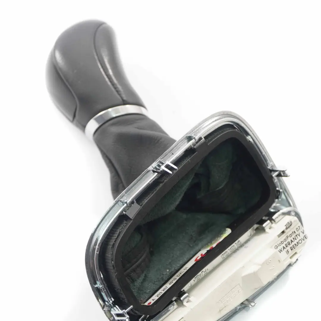 Shift Selector Cover Knob Lever Black to Mercedes CL203 Gear with Part number A2032674910 Mercedes CL203 Gear Shift Selector Cover Knob Lever Black - SKU A2032674910 - Part number A2032674910