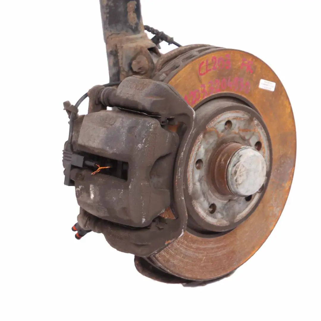 Front Right O/S Suspension Leg Wheel Brake Carrier to Mercedes C 180 K CL203 with Part number A2033206730 Mercedes C 180 K CL203 Front Right O/S Suspension Leg Wheel Brake Carrier - SKU A2033206730-2 - Part number A2033206730