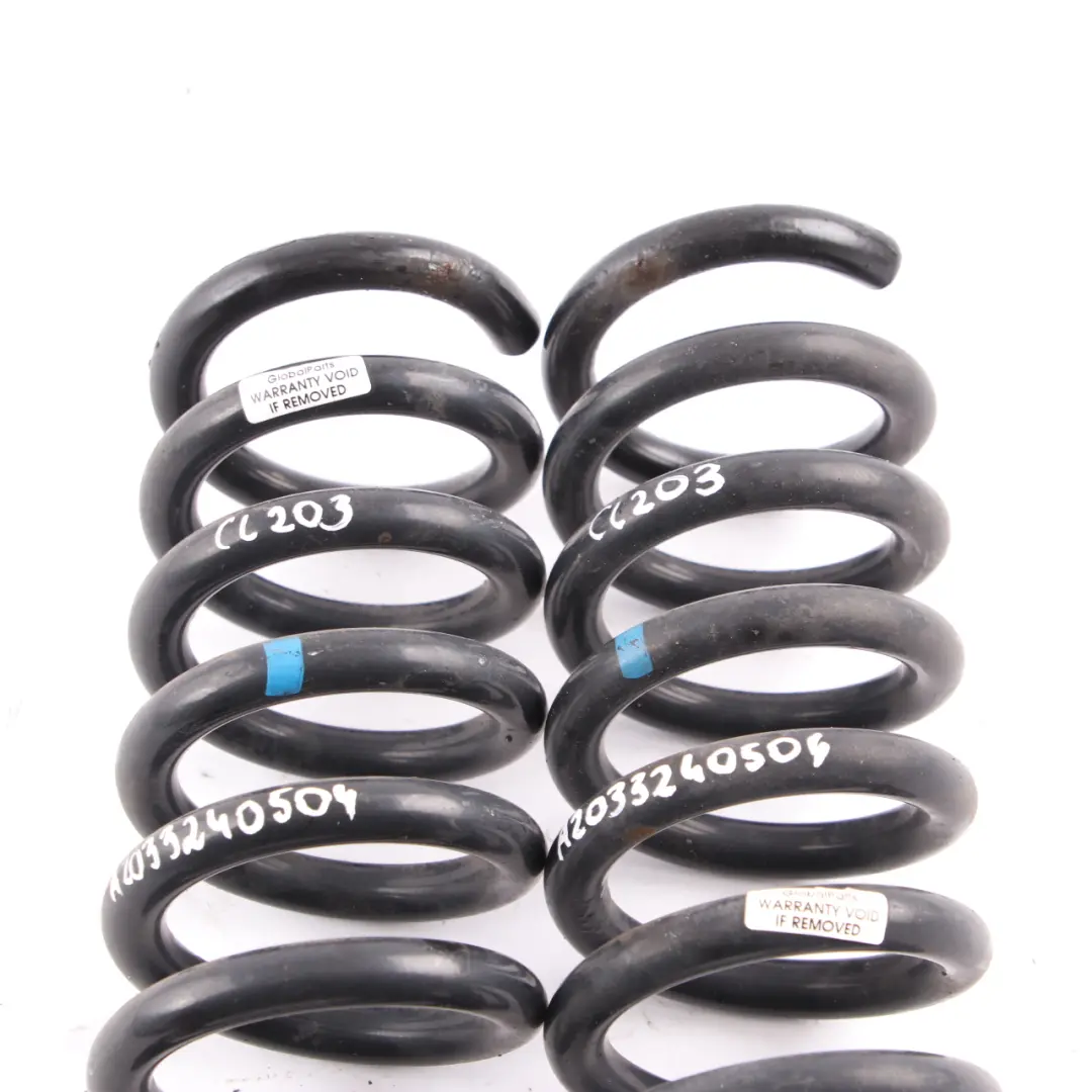 Coil Spring Rear Axle Suspension Set to Mercedes W203 C209 with Part number A2033240504 Mercedes W203 C209 Coil Spring Rear Axle Suspension Set - SKU A2033240504 - Part number A2033240504