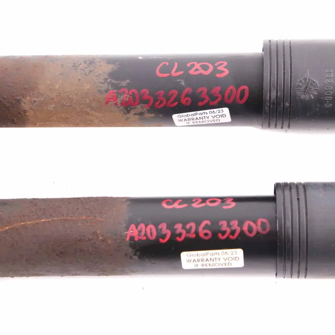 Strut Shock Absorber Rear Left Right N/O/S Set H26 to Mercedes CL203 Spring with Part number A2033263300 Mercedes CL203 Spring Strut Shock Absorber Rear Left Right N/O/S Set H26 - SKU A2033263300 - Part number A2033263300