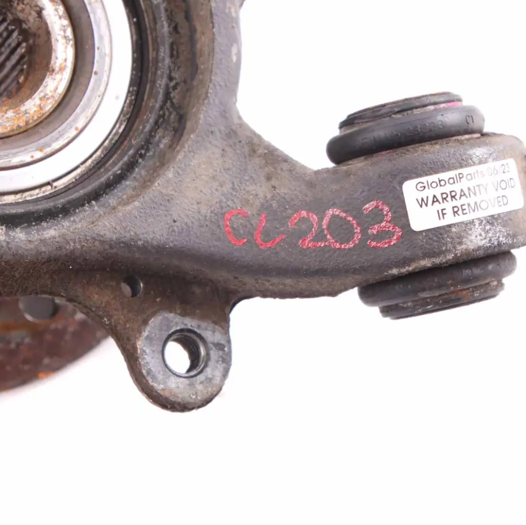 soporte rueda trasera izquierda suspensión cubo brida para Mercedes W203 con número de pieza A2033503908 Mercedes W203 soporte rueda trasera izquierda suspensión cubo brida - SKU A2033503908-7 - Número de pieza A2033503908