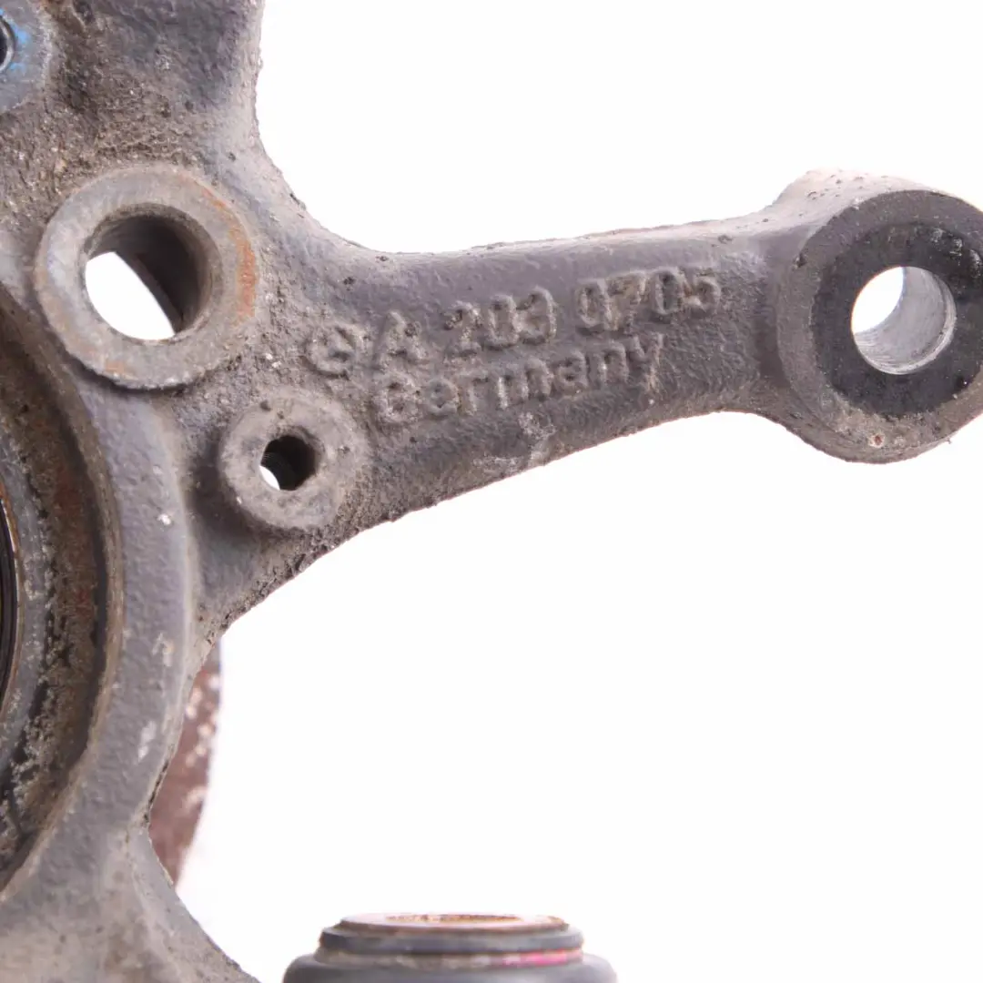 soporte rueda trasera izquierda suspensión cubo brida para Mercedes W203 con número de pieza A2033503908 Mercedes W203 soporte rueda trasera izquierda suspensión cubo brida - SKU A2033503908-7 - Número de pieza A2033503908