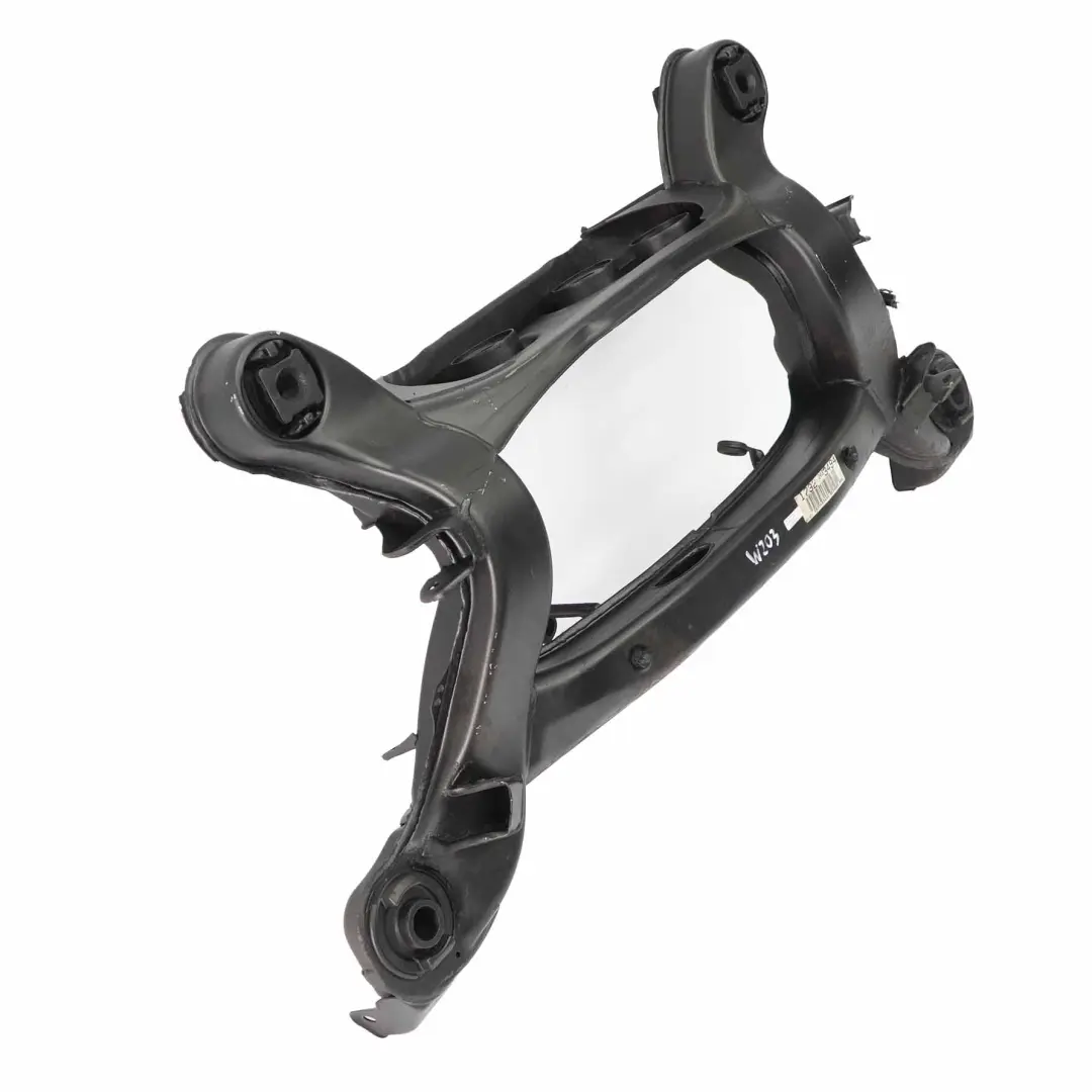 Subframe Mercedes W203 C209 Axle Cradle Carrier Support Mount A2033503494 to Rear with Part number A2033505708 Rear Subframe Mercedes W203 C209 Axle Cradle Carrier Support Mount A2033503494 - SKU A2033505708 - Part number A2033505708