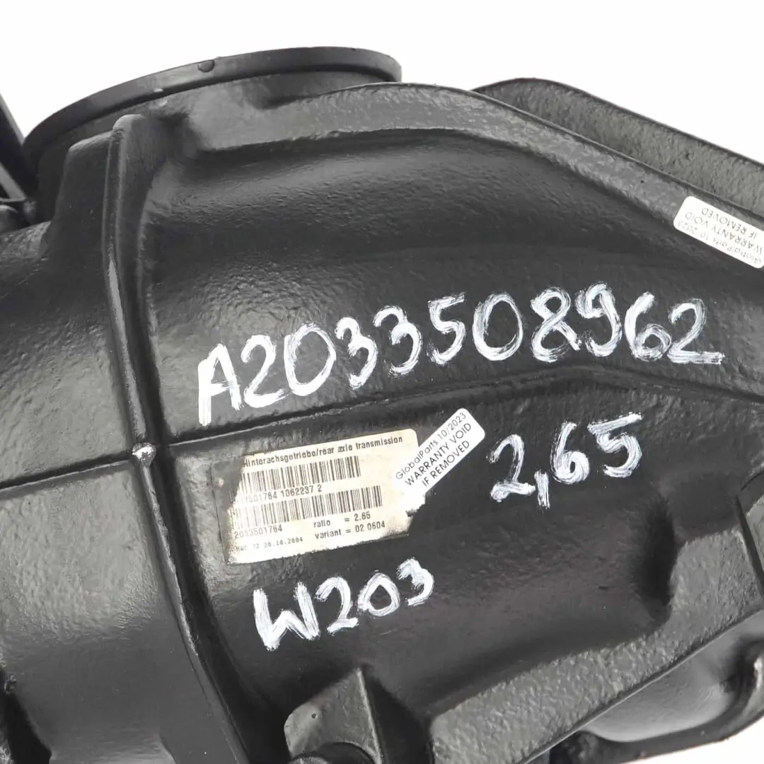 Diferencial Trasero 2033501764 Ratio 2,65 GARANTIA para Mercedes W203 con número de pieza A2033508962 Mercedes W203 Diferencial Trasero 2033501764 Ratio 2,65 GARANTIA - SKU A2033508962 - Número de pieza A2033508962