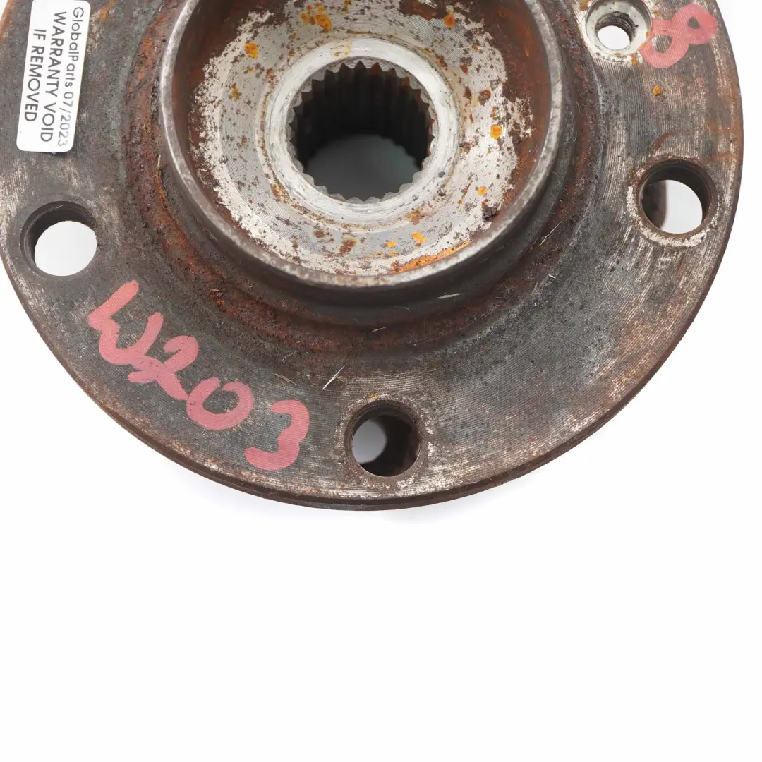 Flange Hub Mercedes W203 W209 Rear Axle Wheel Hub Bearing to Drive with Part number A2033570108 Drive Flange Hub Mercedes W203 W209 Rear Axle Wheel Hub Bearing - SKU A2033570108 - Part number A2033570108