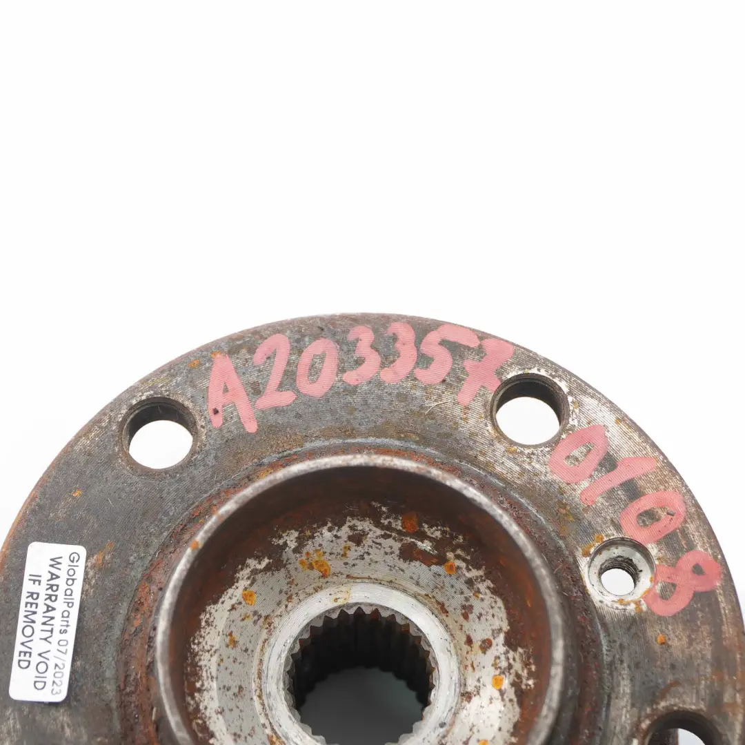 Flange Hub Mercedes W203 W209 Rear Axle Wheel Hub Bearing to Drive with Part number A2033570108 Drive Flange Hub Mercedes W203 W209 Rear Axle Wheel Hub Bearing - SKU A2033570108 - Part number A2033570108