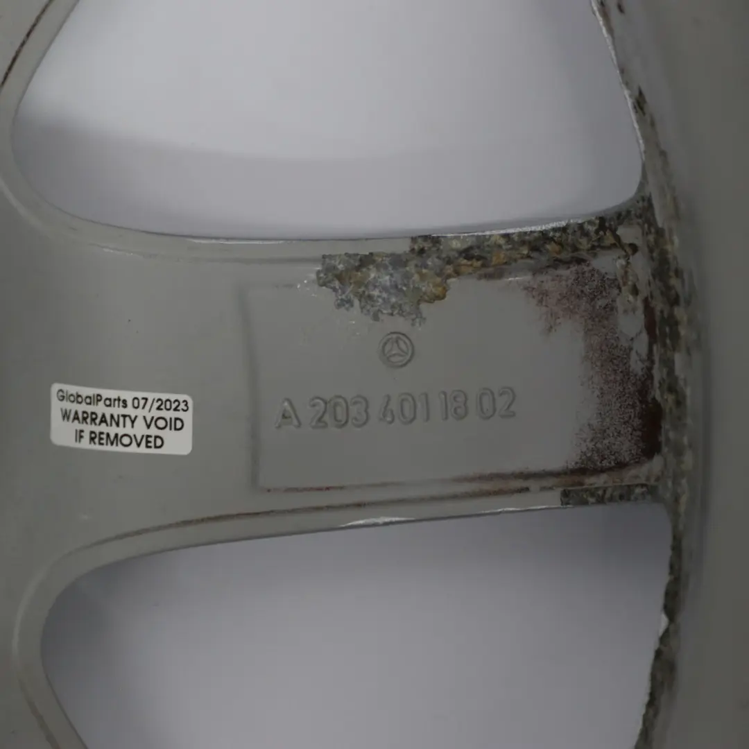 Alloy Wheel Rim 7 Spoke 17" ET:37 7,5J to Mercedes W203 Silver with Part number A2034011802 Mercedes W203 Silver Alloy Wheel Rim 7 Spoke 17" ET:37 7,5J - SKU A2034011802-4 - Part number A2034011802