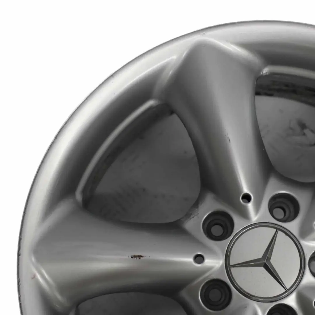  Llanta de aleación plateada Mercedes W203 de 5 radios 17" ET:34 8,5J - SKU A2034013502-1 - Número de pieza A2034013502