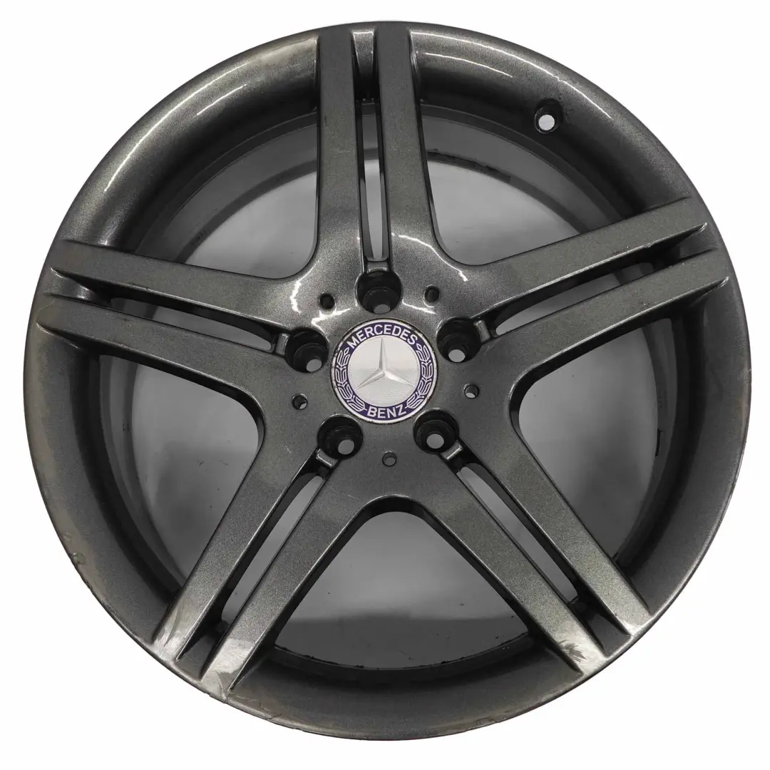 Grigio Cerchio 5 doppie razze in lega 18" ET:30 8,5J per Mercedes W203 con numero di parte A2034015602 Mercedes W203 Grigio Cerchio 5 doppie razze in lega 18" ET:30 8,5J - SKU A2034015602-3 - Numero di parte A2034015602
