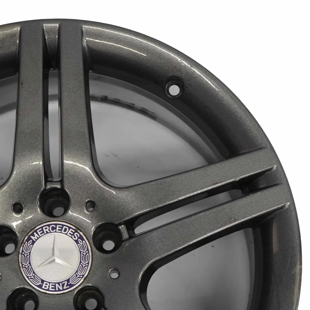 Grey 5-Double Spoke Wheel Rim Alloy 18" ET:30 8,5J to Mercedes W203 with Part number A2034015602 Mercedes W203 Grey 5-Double Spoke Wheel Rim Alloy 18" ET:30 8,5J - SKU A2034015602-3 - Part number A2034015602