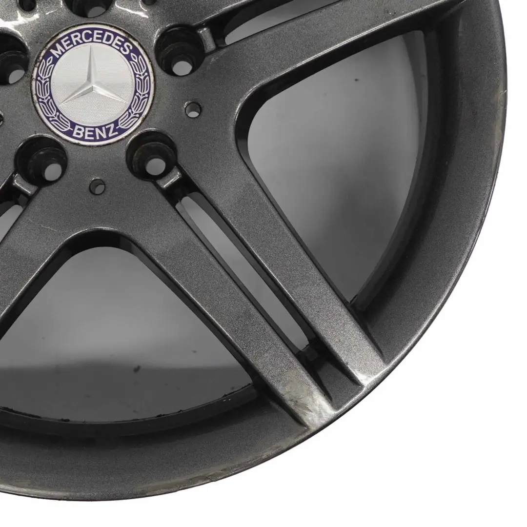 Grey 5-Double Spoke Wheel Rim Alloy 18" ET:30 8,5J to Mercedes W203 with Part number A2034015602 Mercedes W203 Grey 5-Double Spoke Wheel Rim Alloy 18" ET:30 8,5J - SKU A2034015602-3 - Part number A2034015602