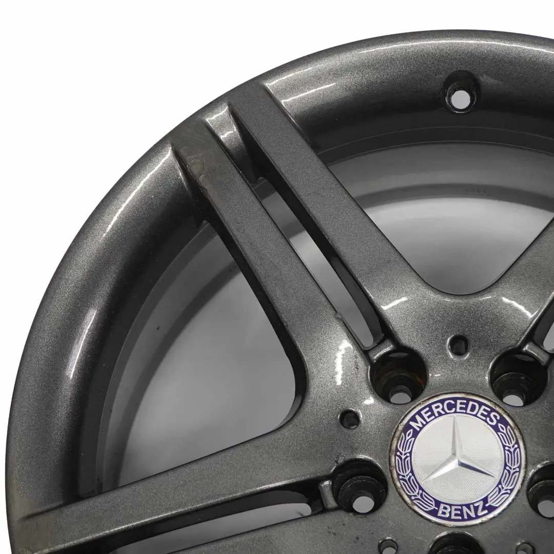 Grey 5-Double Spoke Wheel Rim Alloy 18" ET:30 8,5J to Mercedes W203 with Part number A2034015602 Mercedes W203 Grey 5-Double Spoke Wheel Rim Alloy 18" ET:30 8,5J - SKU A2034015602-4 - Part number A2034015602