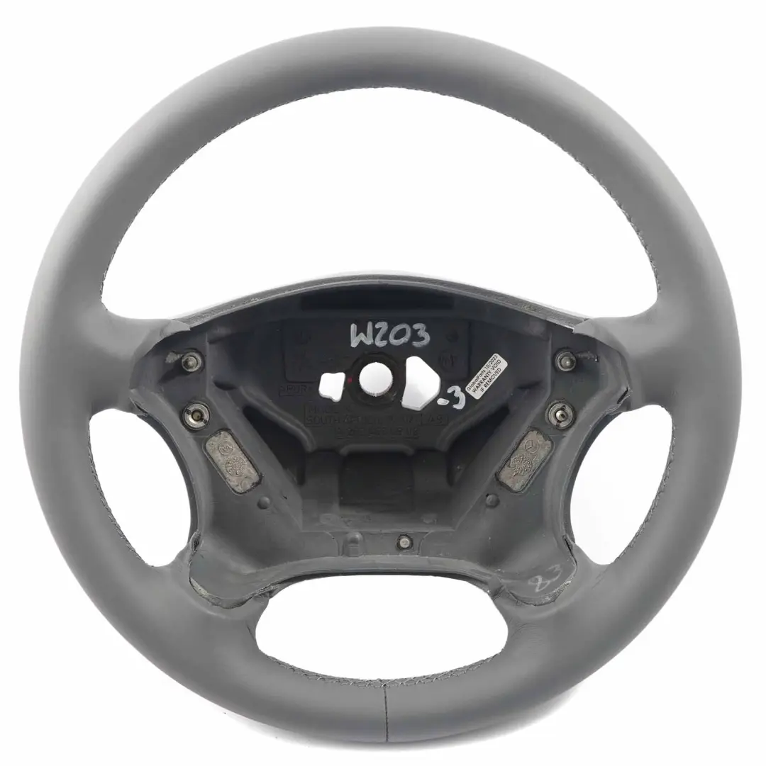 Mercedes W203 S203 NEU Grau Leder Lenkrad Lederlenkrad Grau Fäden - SKU A2034600903-3 - Teilenummer A2034600903
