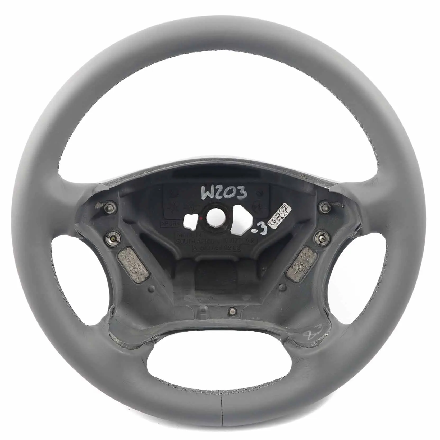 Mercedes W203 NUOVO Volante in Pelle Grigio con Filettature Grigie