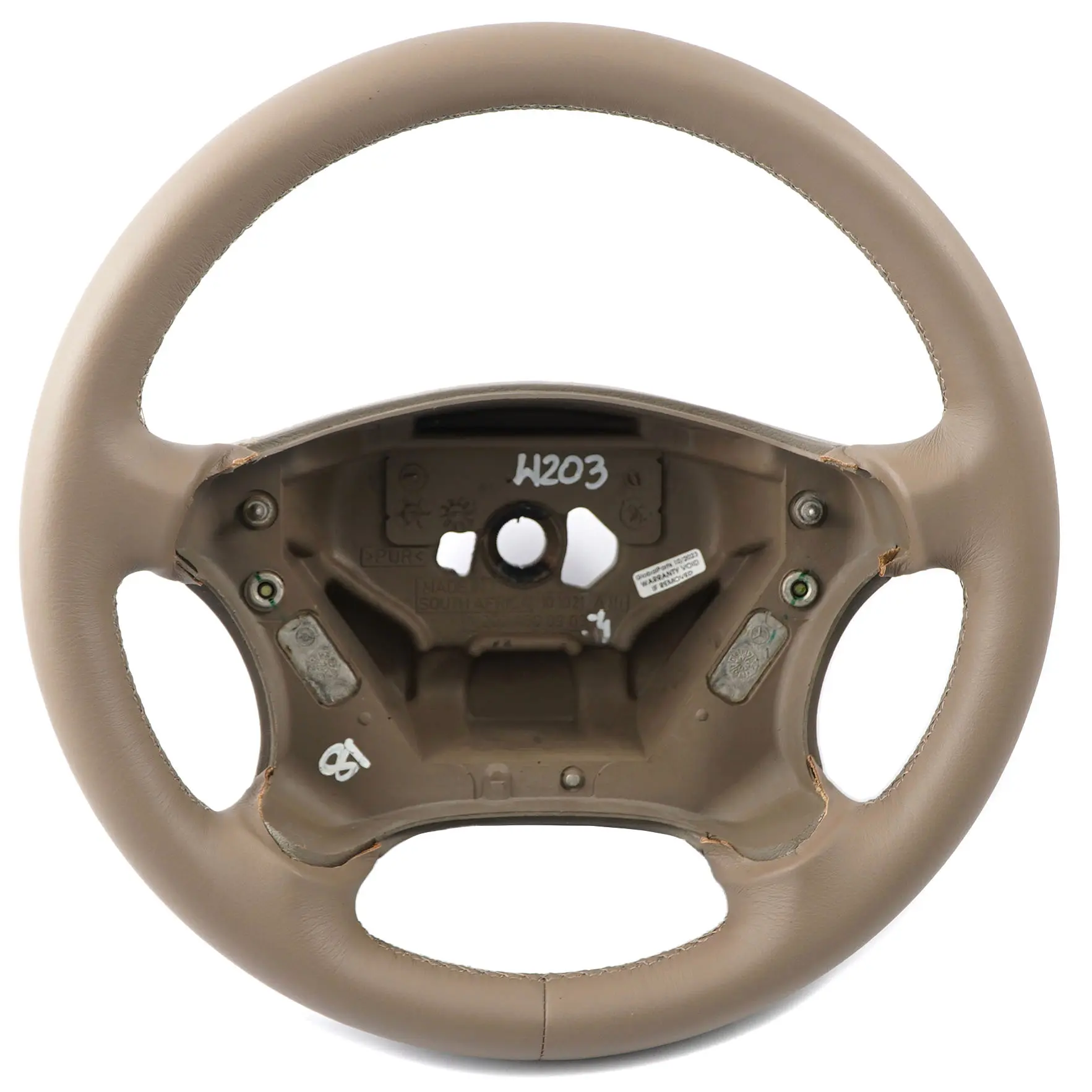 Volant Mercedes W203 S203 NEUF en Cuir Beige avec Filet Beige