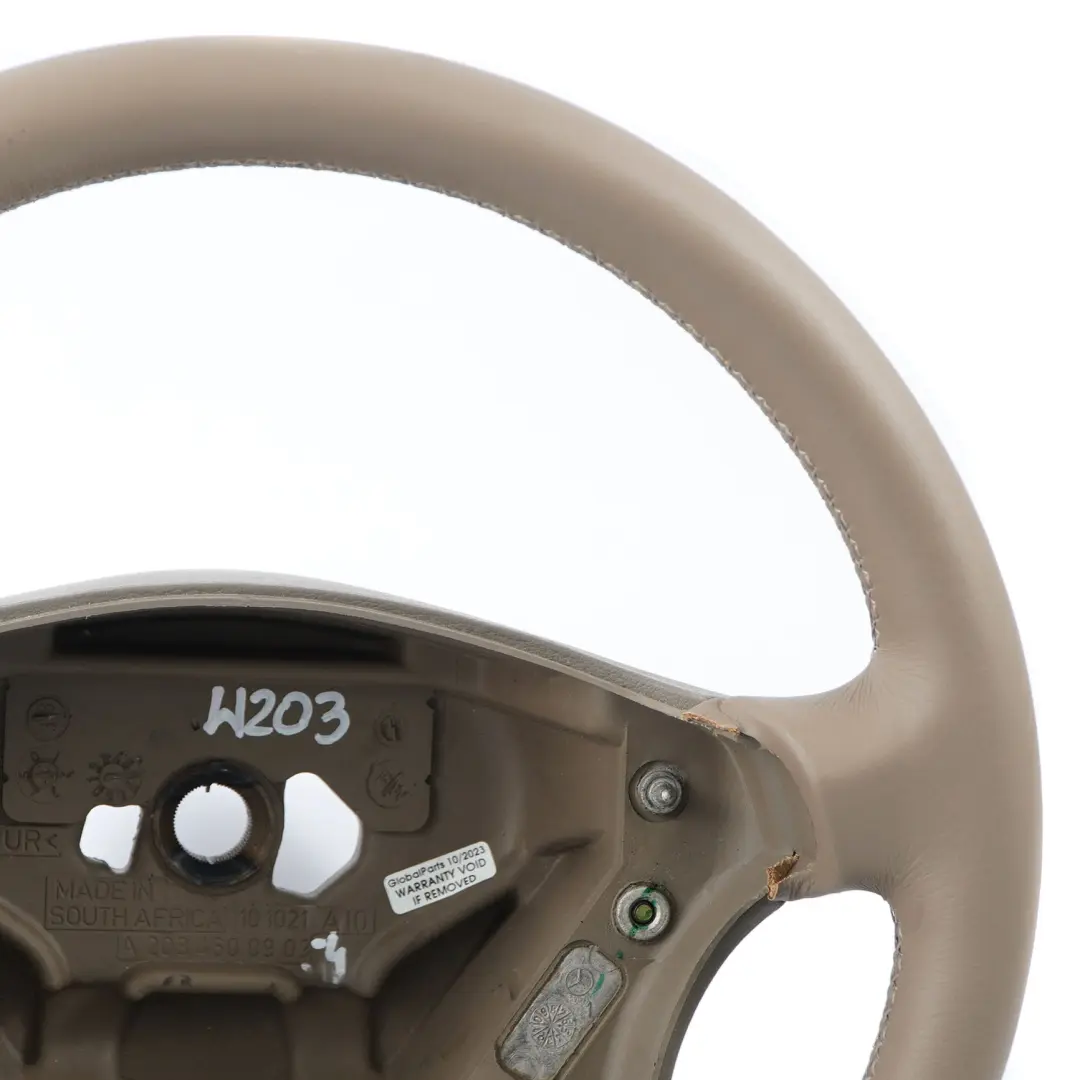  Volant Mercedes W203 S203 NEUF en Cuir Beige avec Filet Beige - SKU A2034600903-4 - Numéro de pièce A2034600903