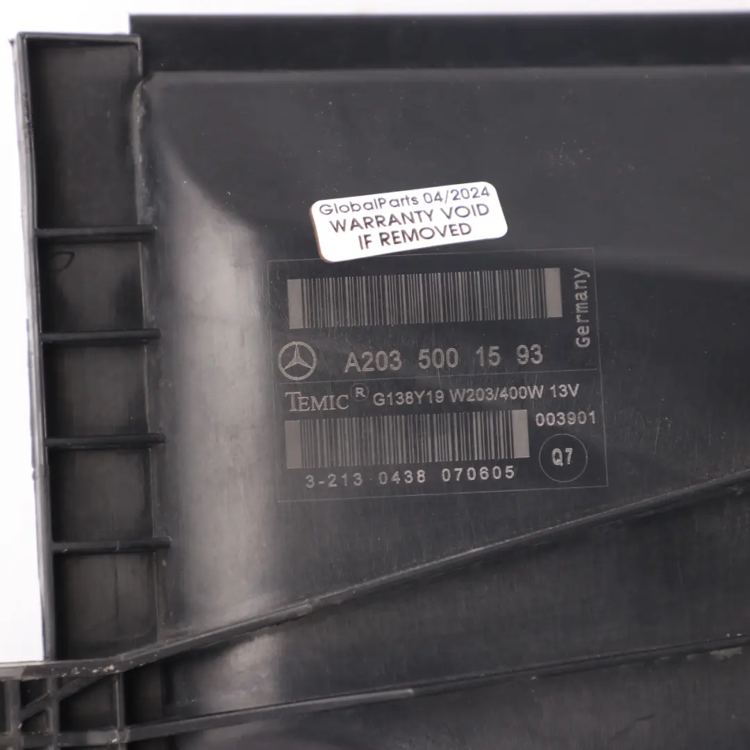 Cooling Radiator Blower Fan 400W A2035001593 to Mercedes W203 Engine with Part number A2035001693 Mercedes W203 Engine Cooling Radiator Blower Fan 400W A2035001593 - SKU A2035001593-2 - Part number A2035001693