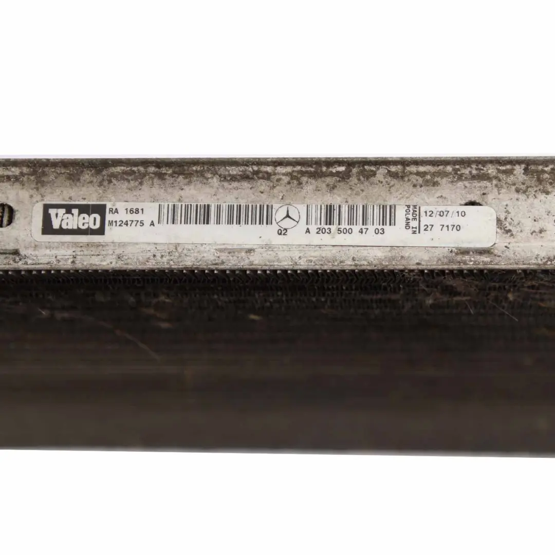 Mercedes W203 W209 Radiatore acqua raffreddamento motore M271 - SKU A2035004703 - Numero di parte A2035004703