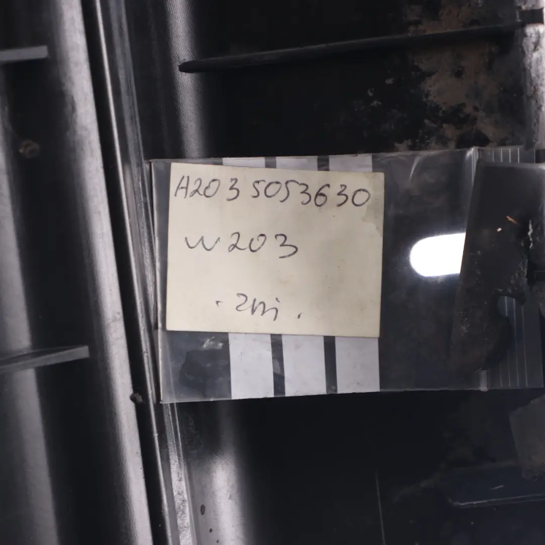 Radiator Air Baffle Duct Guide Deflector Panel Cover to Mercedes W203 with Part number A2035053630 Mercedes W203 Radiator Air Baffle Duct Guide Deflector Panel Cover - SKU A2035053630 - Part number A2035053630