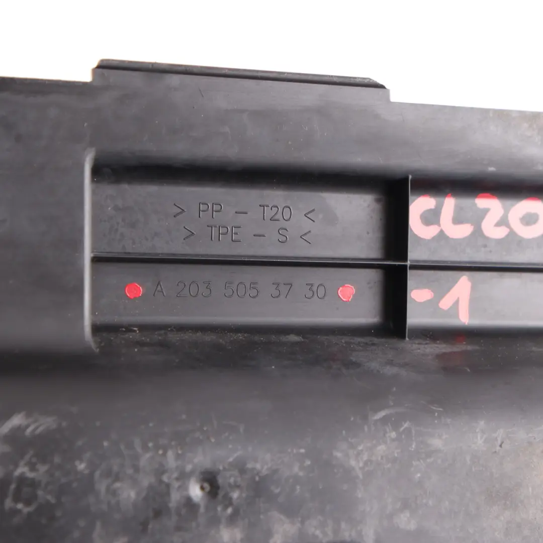 Radiator Air Intake Channel Duct Lower Panel Covering to Mercedes W203 with Part number A2035053730 Mercedes W203 Radiator Air Intake Channel Duct Lower Panel Covering - SKU A2035053730-1 - Part number A2035053730