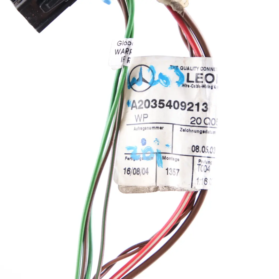 Puerta Delantera Izquierda Derecha Mazo De cables para Mercedes C W203 con número de pieza A2035409213 Mercedes C W203 Puerta Delantera Izquierda Derecha Mazo De cables - SKU A2035409213 - Número de pieza A2035409213